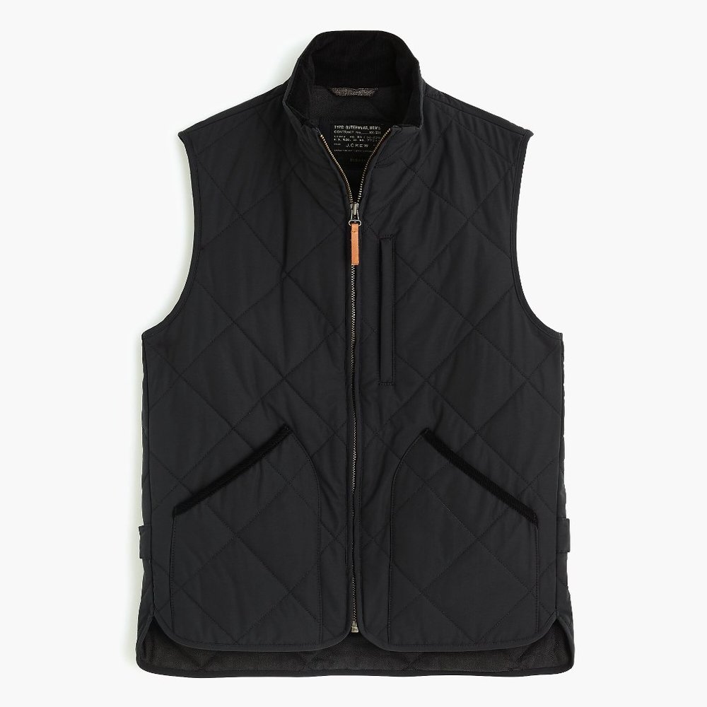 JCrew Sussex quilted vest, Navy, M